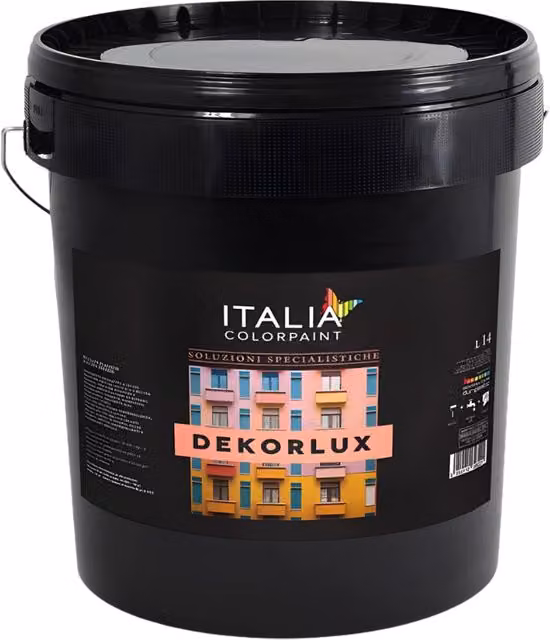 Rivestimento decorativo Dekorlux in resina sintetica effetto bucciato lucido colore superbianco, 14 lt