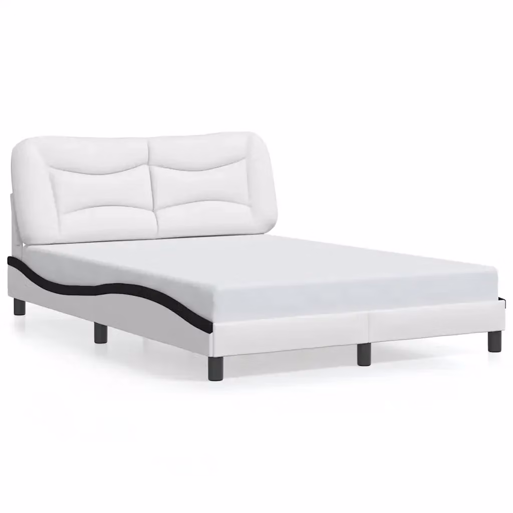 Giroletto senza materasso vidaXL Hvar in similpelle nero e bianco L/P/H: 200 x 120 x 74,5 cm – 2