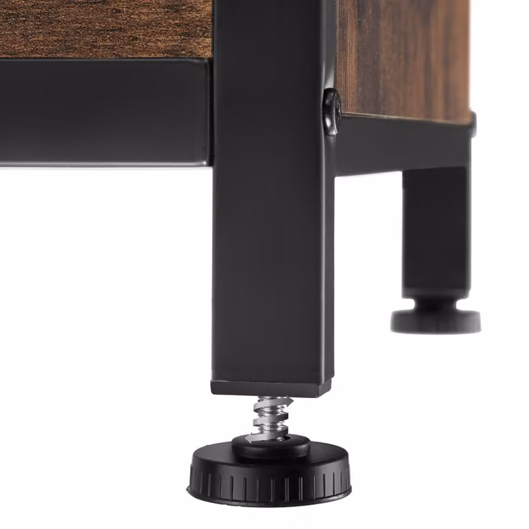 Scarpiera Tectake in stile industriale con ripiani basculanti, colore marrone e nero, L: 81 cm, H: 130 cm, P: 32 cm