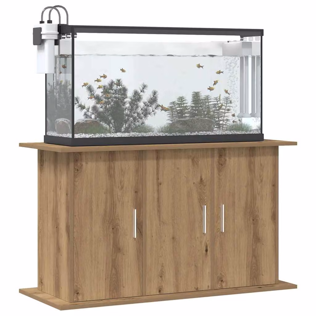 vidaXL Supporto per acquario moderno in rovere marrone con ante a battente L/P/H: 101 x 41 x 58 cm