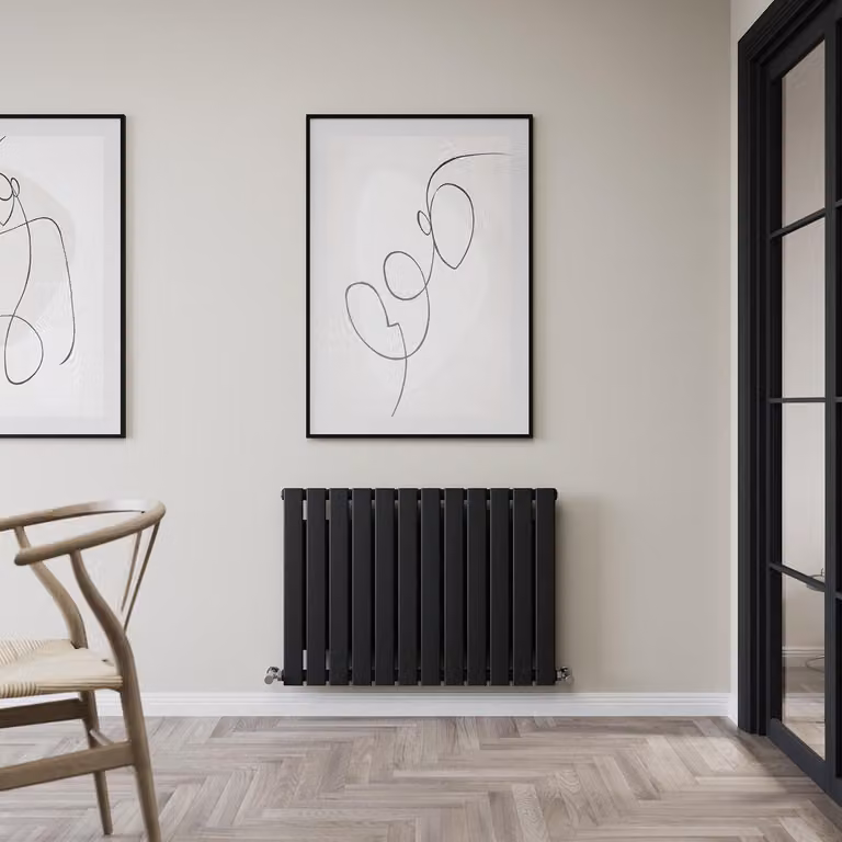 Radiatore Convettore di Design Tipo 11 (Orizzontale) - 600mm x 840mm - Nero - Alpha