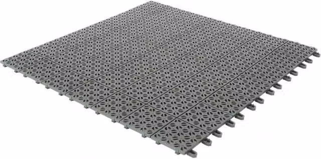 Set da 30 piastrelle drenanti in plastica flessibili Ezooza per esterno e giardino, colore grigio, L/P: 55,5 x 55,5 cm – 1