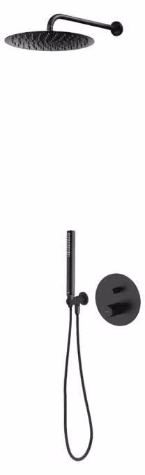 Sistema doccia OLTENS Hamnes con miscelatore a incasso, doccetta a soffione e soffione a forma di disco, diametro 30 cm