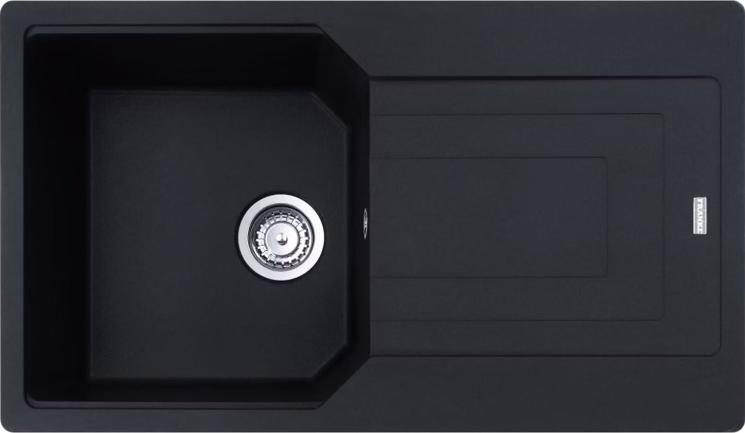 Franke Maris Urban lavello da incasso Fragranit lavello UBG 611-86 nero opaco Manopola rotante da 50 cm 114.0682.521