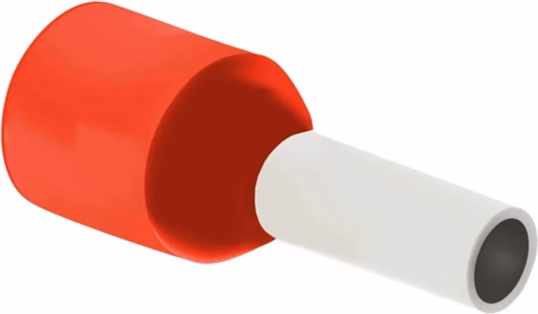 Capicorda DIN 46228 parte 4 isolati, dimensione N, codifica colore DIN sezione 10 mm² rosso - 1 pezzo