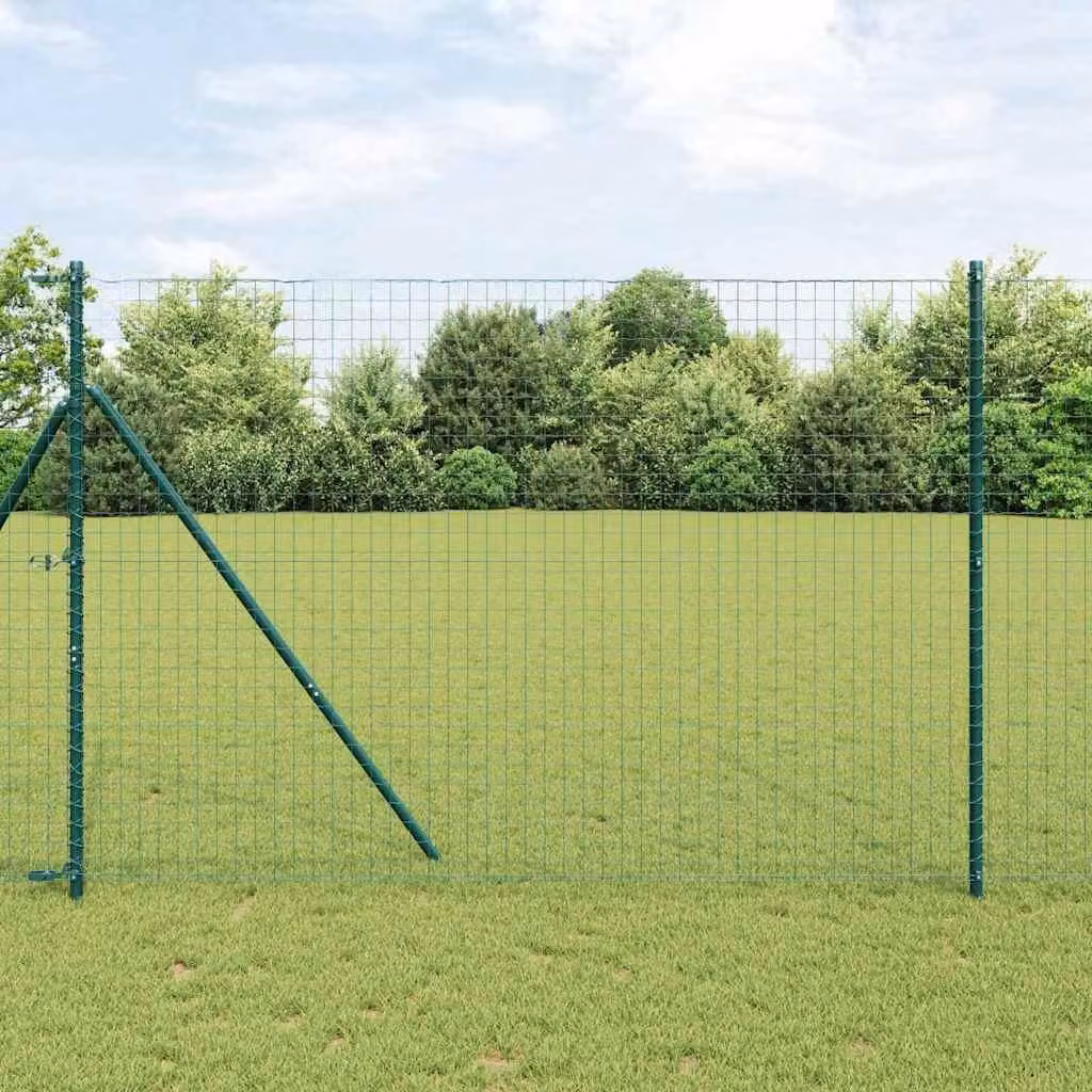 Recinzione esclusiva - Eurozaun, 1,5 x 10 metri, ferro rivestito in PVC, colore verde