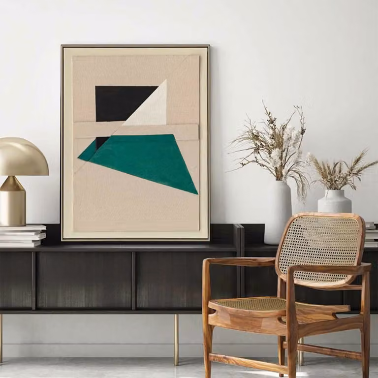 Quadro Green Shapes Agave Quadri