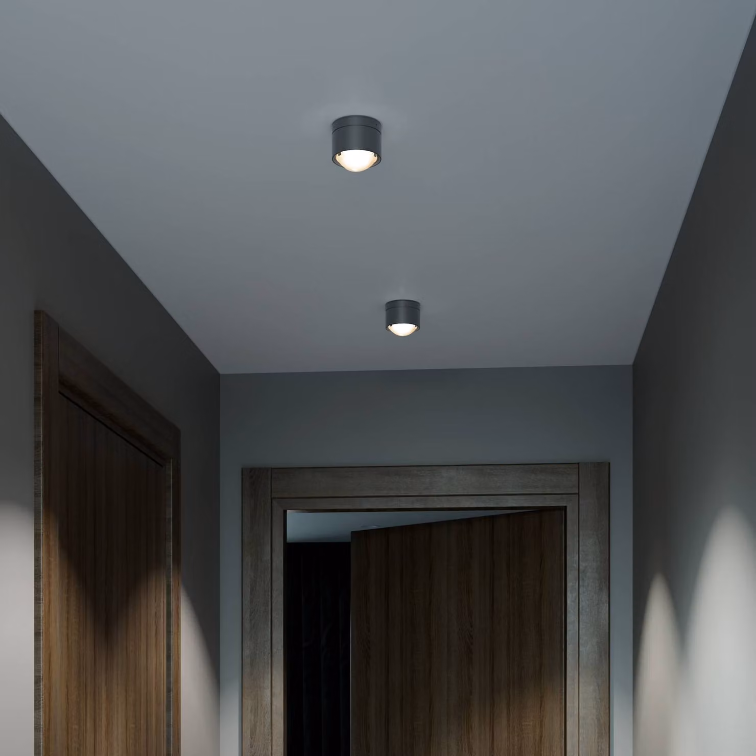 Top Light Faretto a soffitto LED Puk! 80 One, dimmerabile, Nero, Soggiorno / Sala da pranzo, Alluminio, Moderno, Plafoniera LED