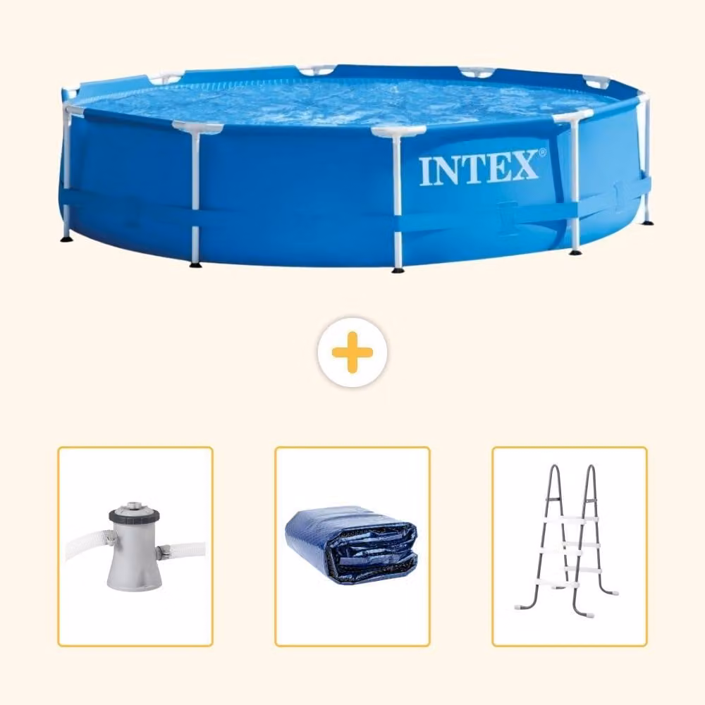 Piscina autoportante rettangolare - 305x76 cm - 4 pezzi - SCB83