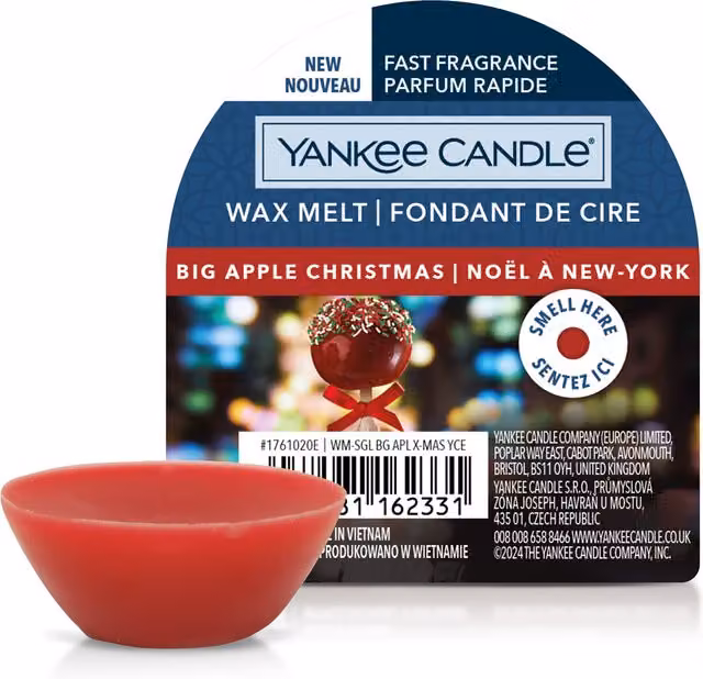 Cera profumata Yankee Candle Big Apple Christmas per bruciatore, colore rosso