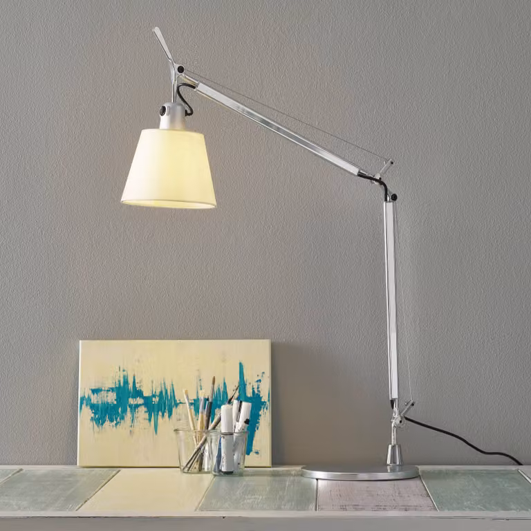 Artemide Lampada da scrivania Tolomeo Basculante, Alluminio / Grigio / Zincato, Studio / Ufficio, Alluminio, Design, Lampada da tavolo