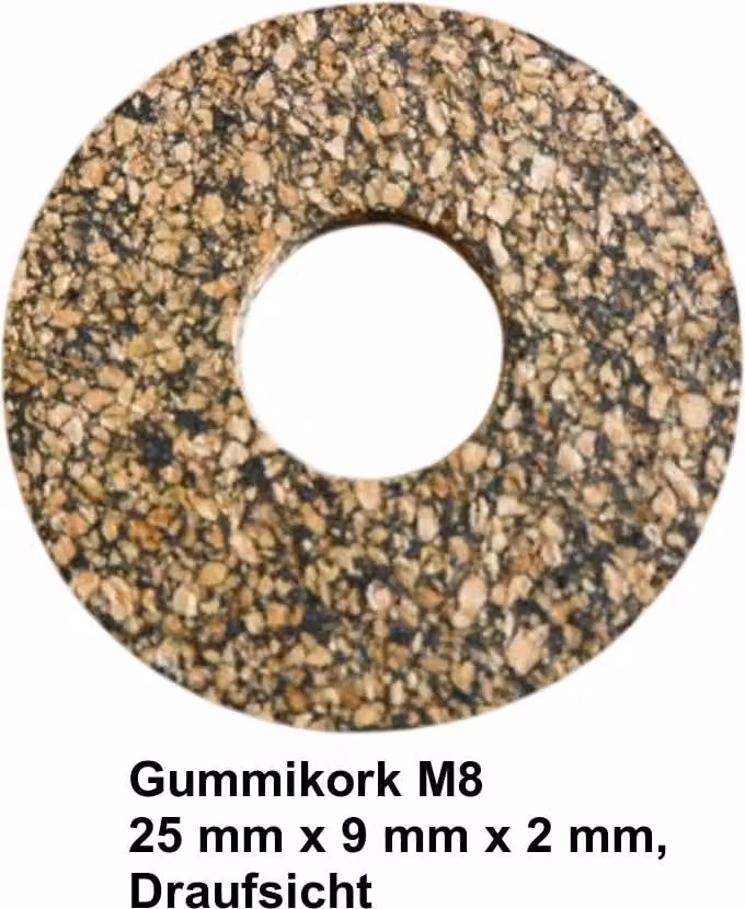 10 pezzi tappo di gomma M8 25 mm x 9 mm x 2 mm