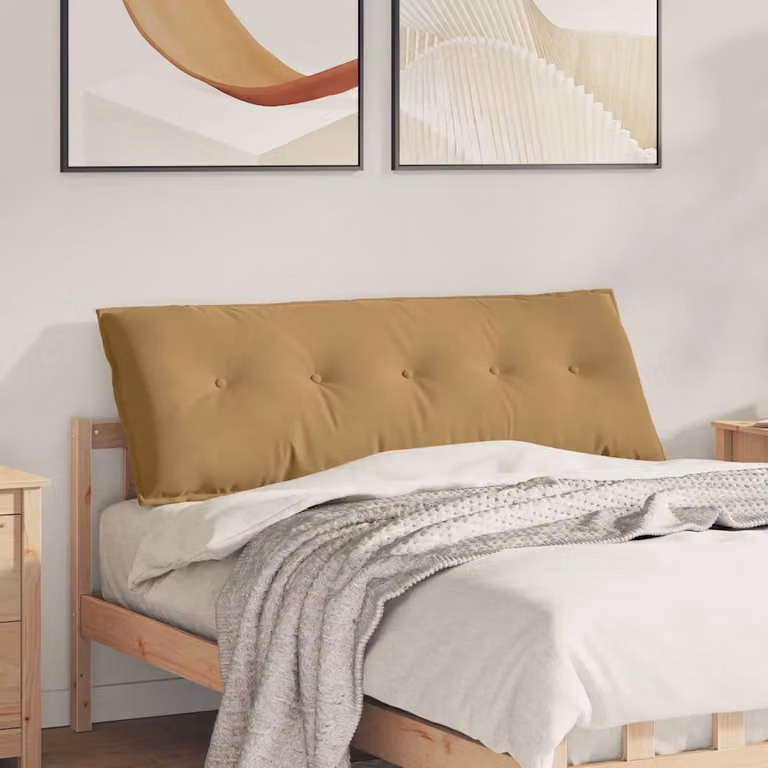 Cuscino per schiena ergonomico vidaXL in velluto a coste marrone L 140 x P 50 cm