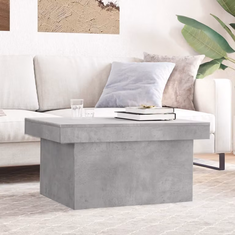vidaXL Tavolino da Salotto Moderno Grigio con Meccanismo Sollevabile in Legno e Composito L: 100 cm, P: 55 cm, H: 40 cm
