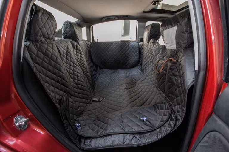 Coprisedile per cani, sdraio per auto, coperta per auto, copertura per auto, copertura, letti per cani, sdraio, con lati, 220 cm, nero