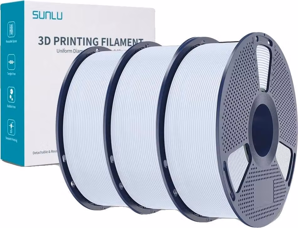 filamento 3D, PLA+ resistente agli urti, diametro 1,75 mm, temperatura di stampa 200-260℃, 3KG bianco