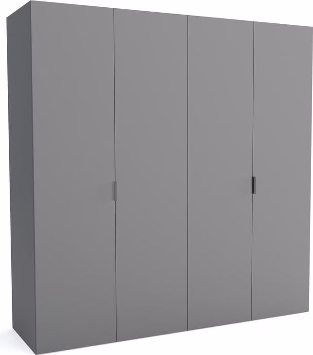 FURNLUX Armadio stuoia B Grigio 190cm / Colore principale: Grigio / Dimensioni: 190 x 60 x 205 cm