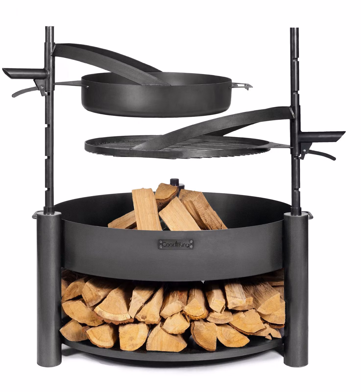 Braciere MONTANA X Ø80cm + griglia Ø60cm + padella Cucina da esterno Barbecue Giardino