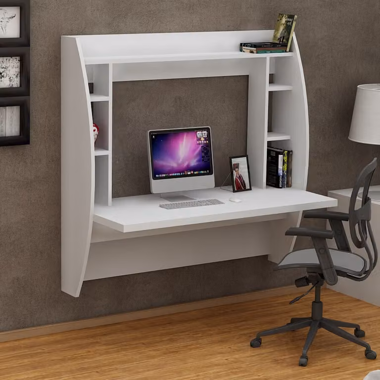 Skye Decor, Buglem - Bianco, Scrivanie, Bianco, 123,6 x 120 x 55 cm