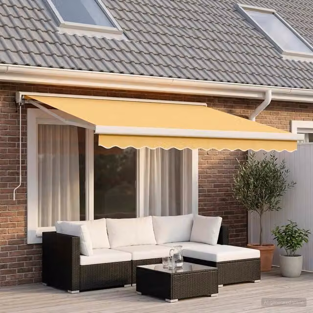 Tenda retrattile Sabbia 500 × 300 cm Tessuto e Metallo 3426379