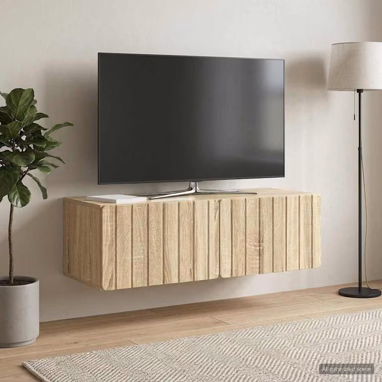vidaXL Mobile Porta TV da Muro Moderno in Rovere Sonoma, L 98 cm, P 41 cm, H 30 cm
