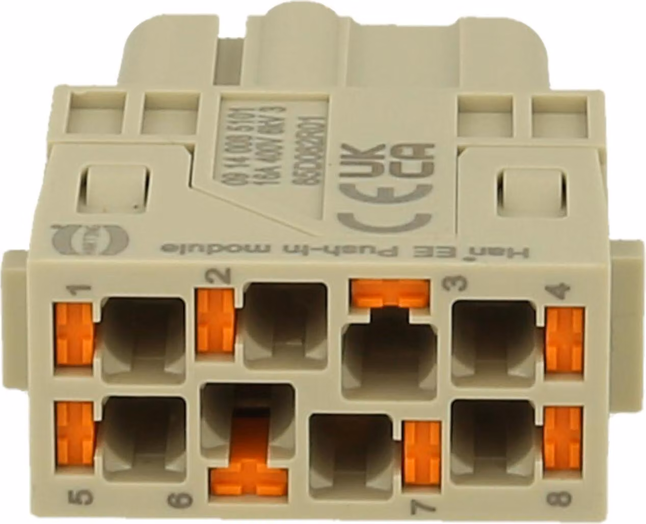Modulo Han EE inserto femmina (F) connessione push-in, 8 poli 400 V, 16 A - 1 pezzo