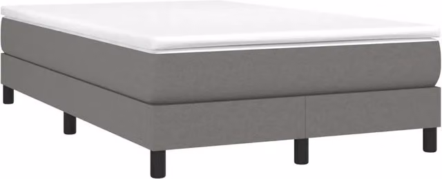 Letto matrimoniale | Letto per adulti | Giroletto a Molle con Materasso Grigio Scuro 120x190cm Tessuto