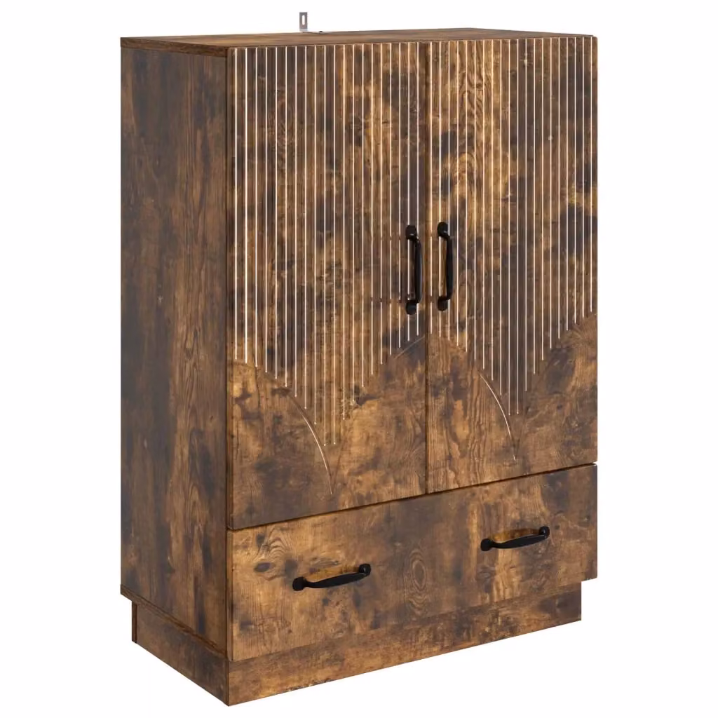 Credenza Buffet e Madia in Legno MDF Rovere Fumo, L 66 cm x P 34,5 cm x H 92 cm – 2