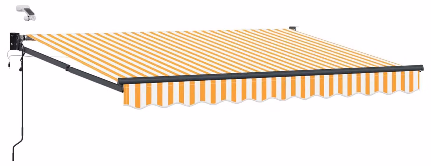 Tettuccio Elettrico Retrattile Arancione e bianco 3,5 x 2,5 m