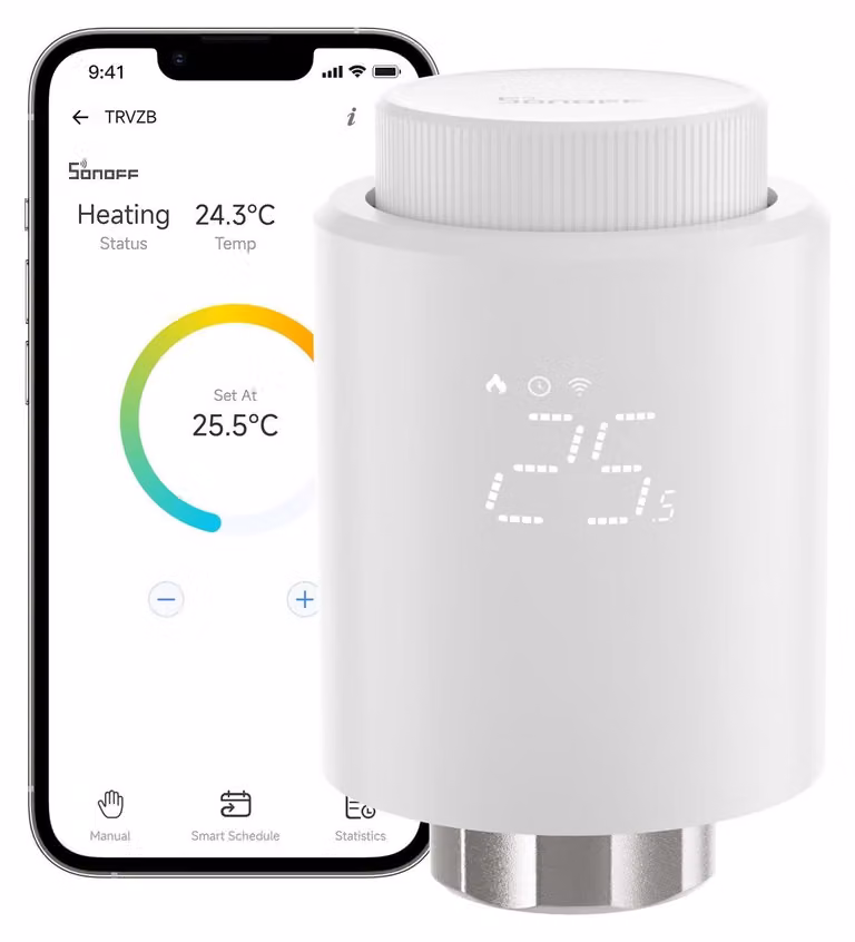 Valvola termostatica per radiatore, termostato intelligente con funzionalità da app