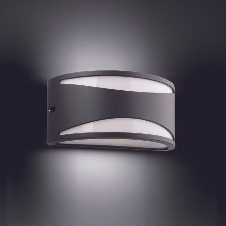 Faro 70697, applique da esterno, grigio scuro, alluminio, IP44, I, E27