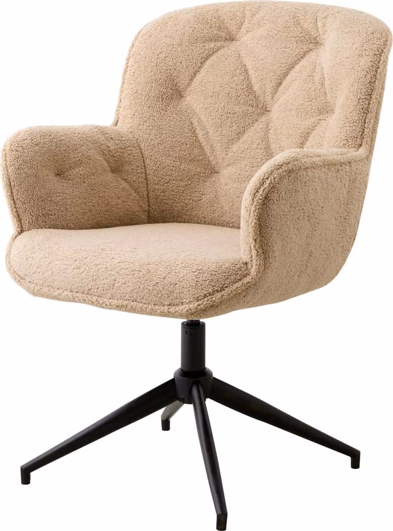 Sedia da pranzo FURNLUX Lea Beige E Nero 67cm / Colore principale: Beige / Dimensioni: 67 x 64 x 93 cm