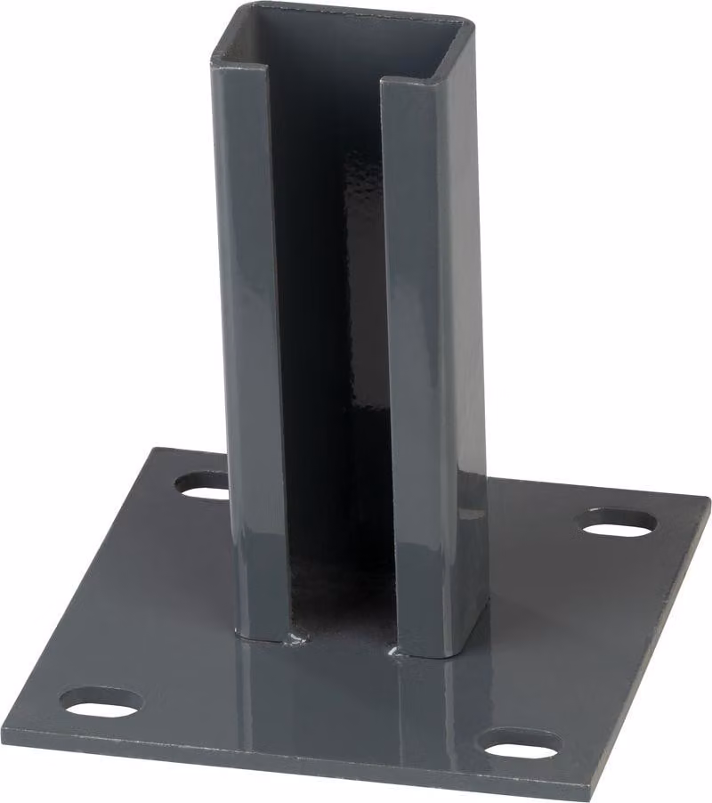 Piastra di base Strend Pro EUROSTANDARD, 60x40 mm, antracite, RAL7016, per ancoraggio, per palo