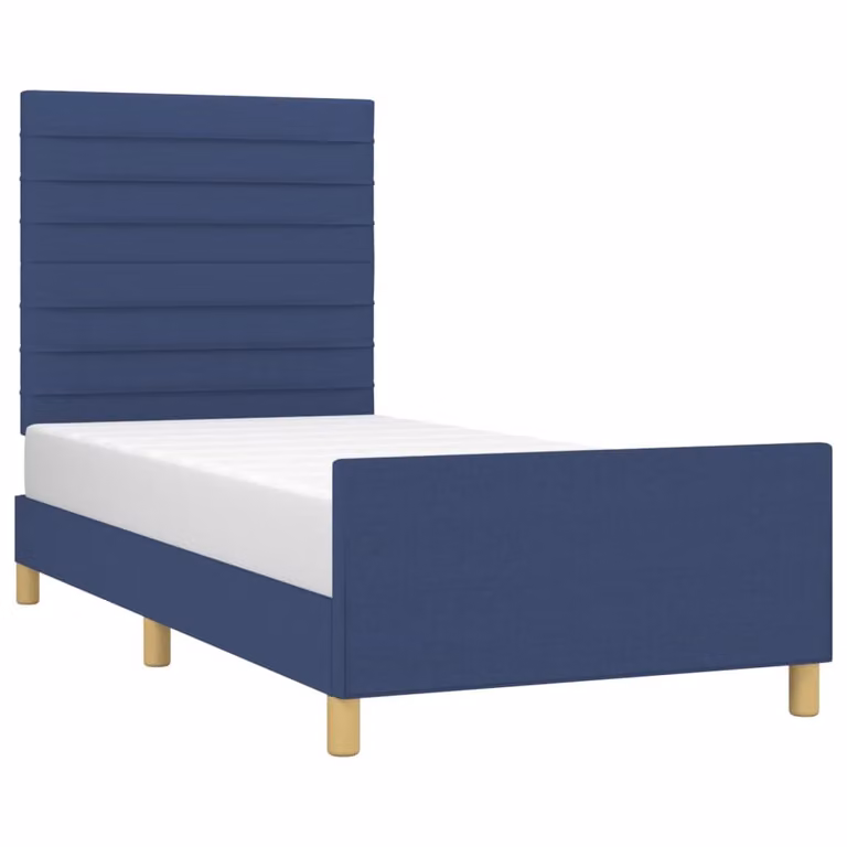 Giroletto senza Materasso Blu 100x200 cm in Tessuto