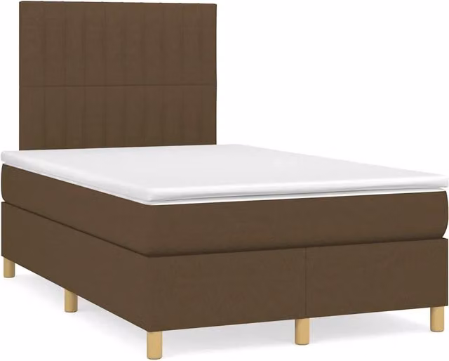 Letto Ibrido vidaXL con Giroletto a Molle e Materasso, Colore Marrone e Bianco, L/P/H: 120 x 200 cm