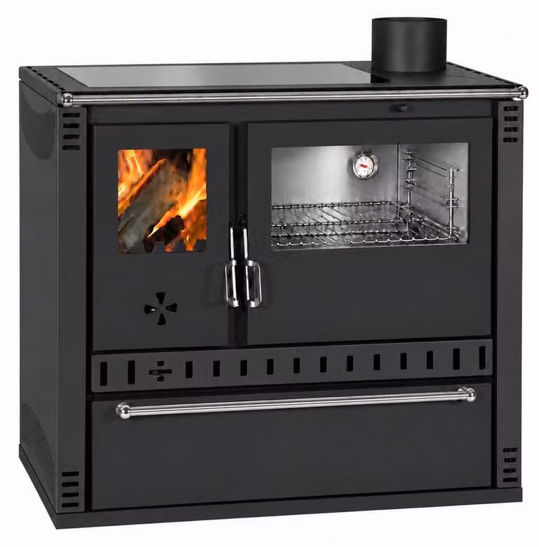 Cucina a legna PRITY GTD FI G DR 10,9 kW, Nero, forno destro