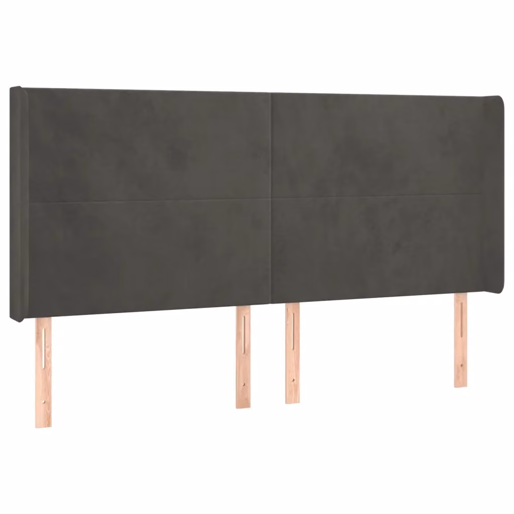 Testiera con Orecchie Design Mania in Velluto Grigio L: 183 cm, P: 16 cm, H: 118/128 cm – 2