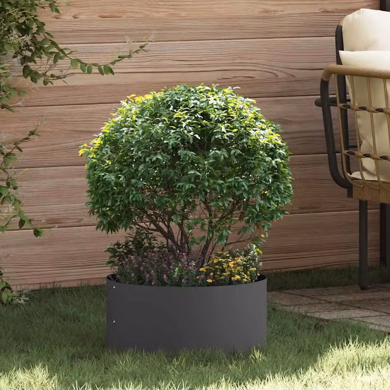 vidaXL Anello per vaso 5 pz Nero 40 x 40 x 20 cm