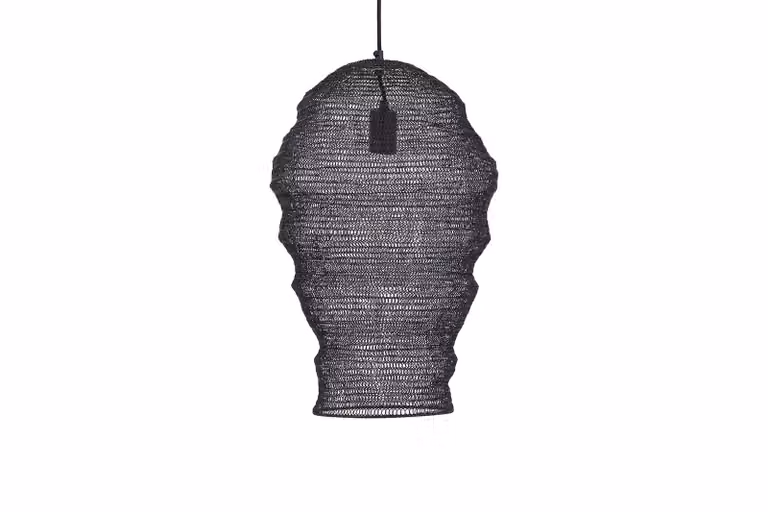 Lampada a Sospensione Ptmd Miko S Nera 50 Cm