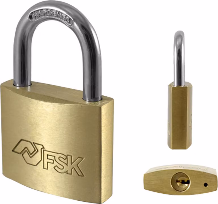 Lucchetto con chiave ferrestock in ottone 30 mm