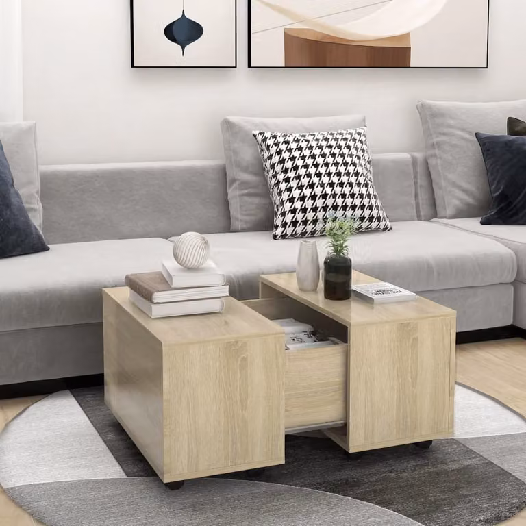 Maison Exclusive - Tavolino Sonoma in rovere 60x60x38 cm Materiale ligneo
