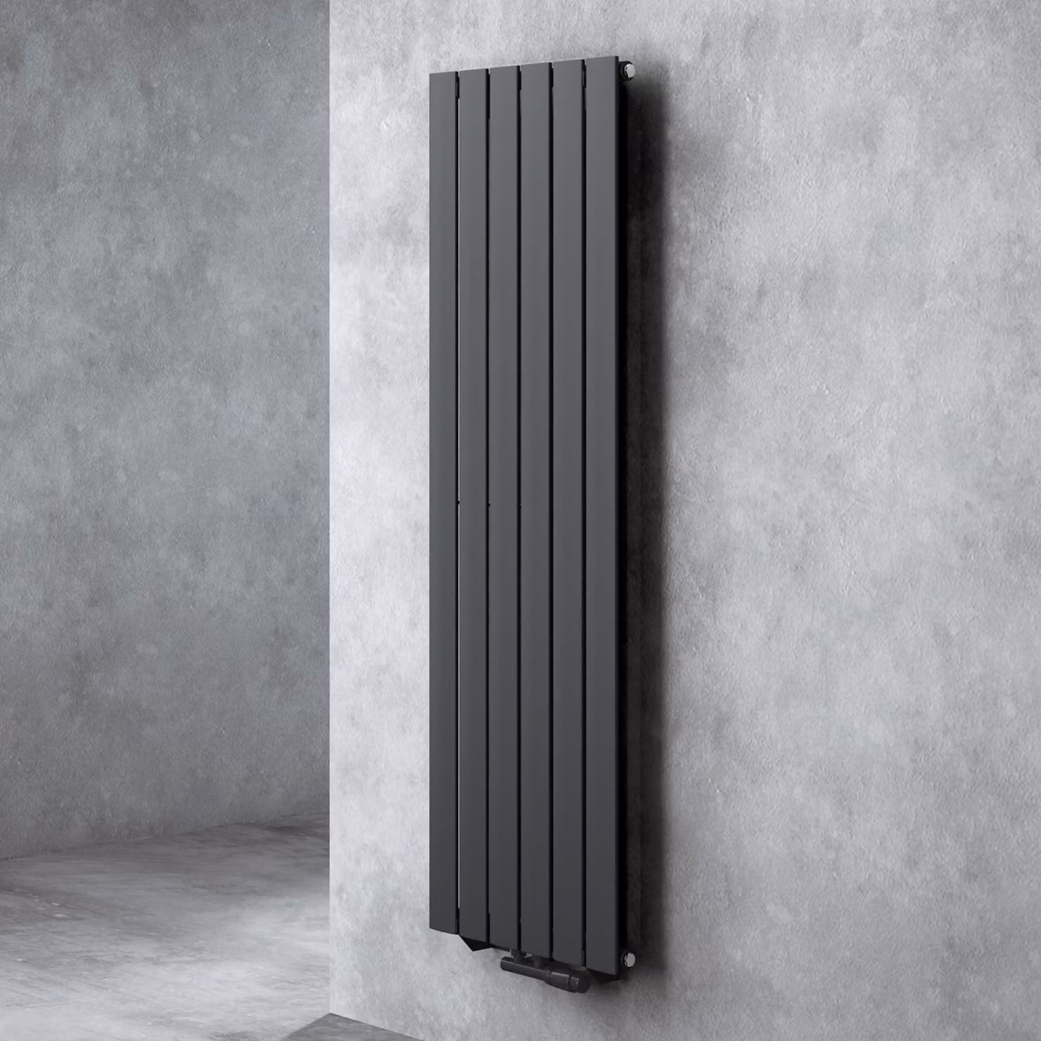 doporro Radiatore Verticale da Bagno 160x46cm, Radiatore a Pannello Termoarredo da Parete e Pavimento in Acciaio, Antracite