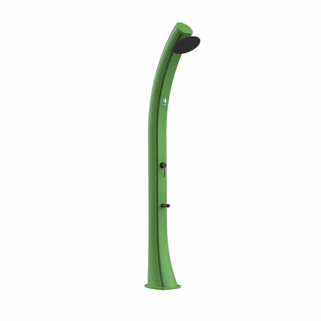 Doccia solare per giardino MPC Modello Rio Xxl in polietilene con serbatoio da 40 litri e soffione rotondo, disponibile nei colori verde o nero – 2