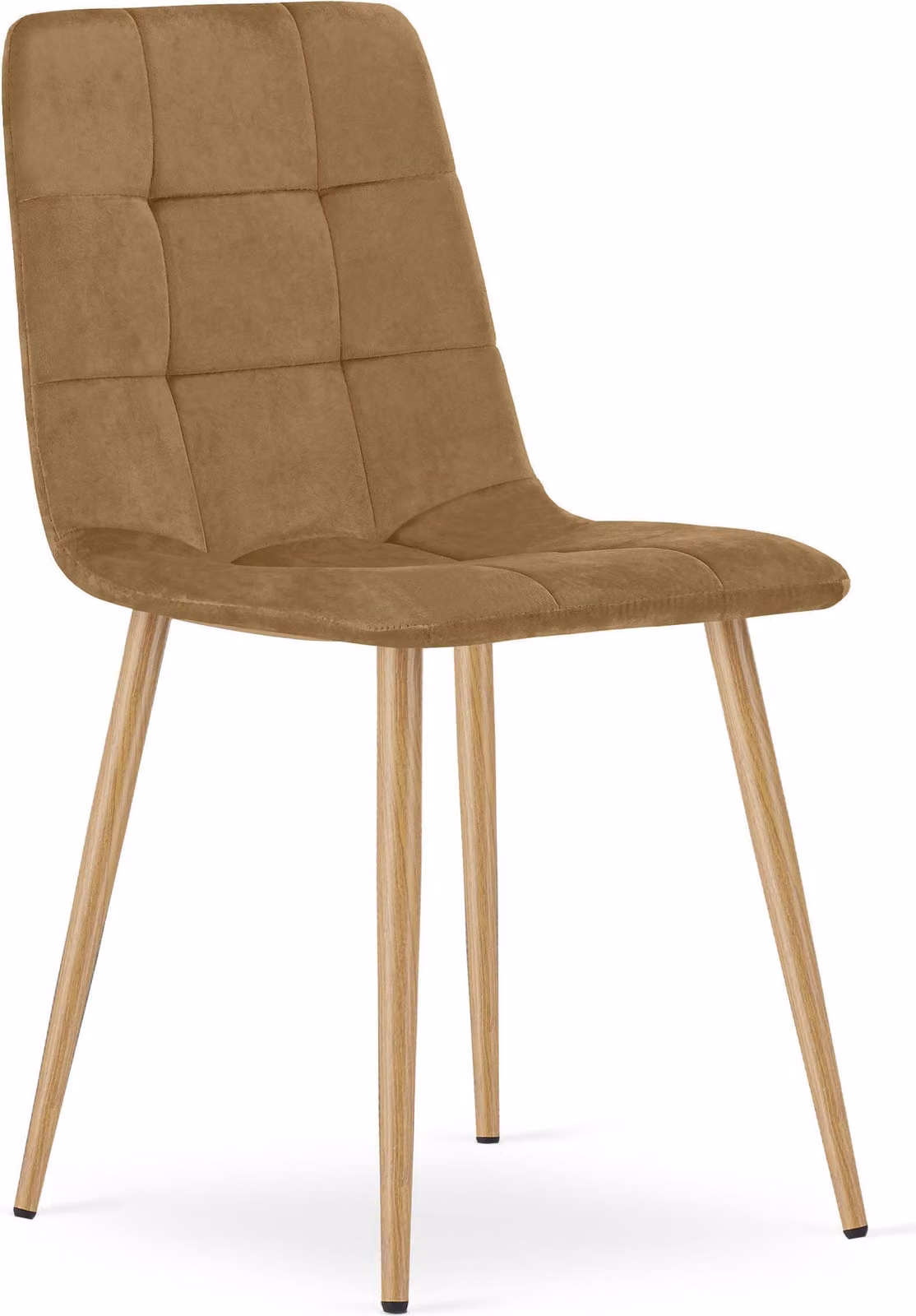 Sedia in velluto marrone KARA