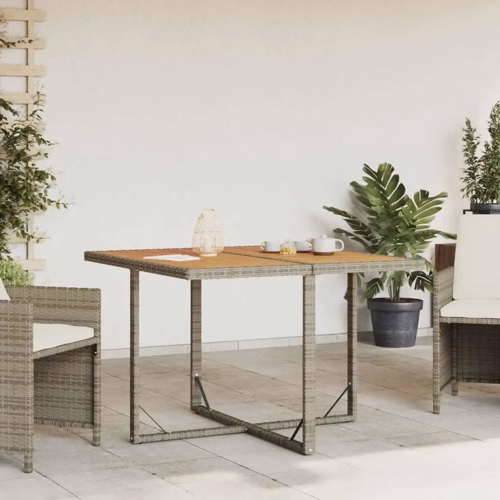 Tavolo da giardino rettangolare moderno in acciaio color marrone per esterno e terrazza – 2