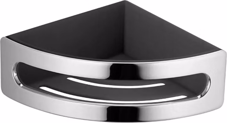 Keuco Elegance Cestello angolare per doccia, inserto in plastica, antracite, cromato, 1 pz.