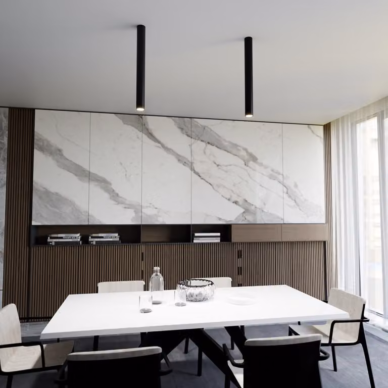 Spot a soffitto nero 60 cm circolare 1xGU10 8W TECNO Emibig