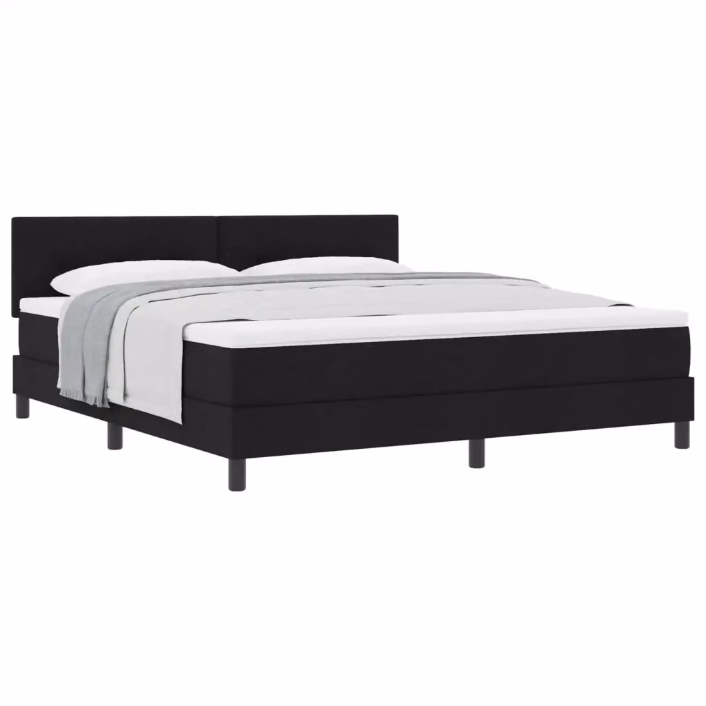 Letto ibrido con testiera vidaXL in tessuto nero L/P/H: 180 x 200 x 203 cm – 2