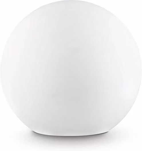 Piantana da esterno Ideal Lux Sole a sfera bianca in plastica per giardino e terrazzo, attacco E27, diametro 40 cm