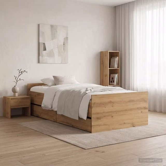 Struttura del letto Rovere Artigianale 90 x 200 cm 3446586